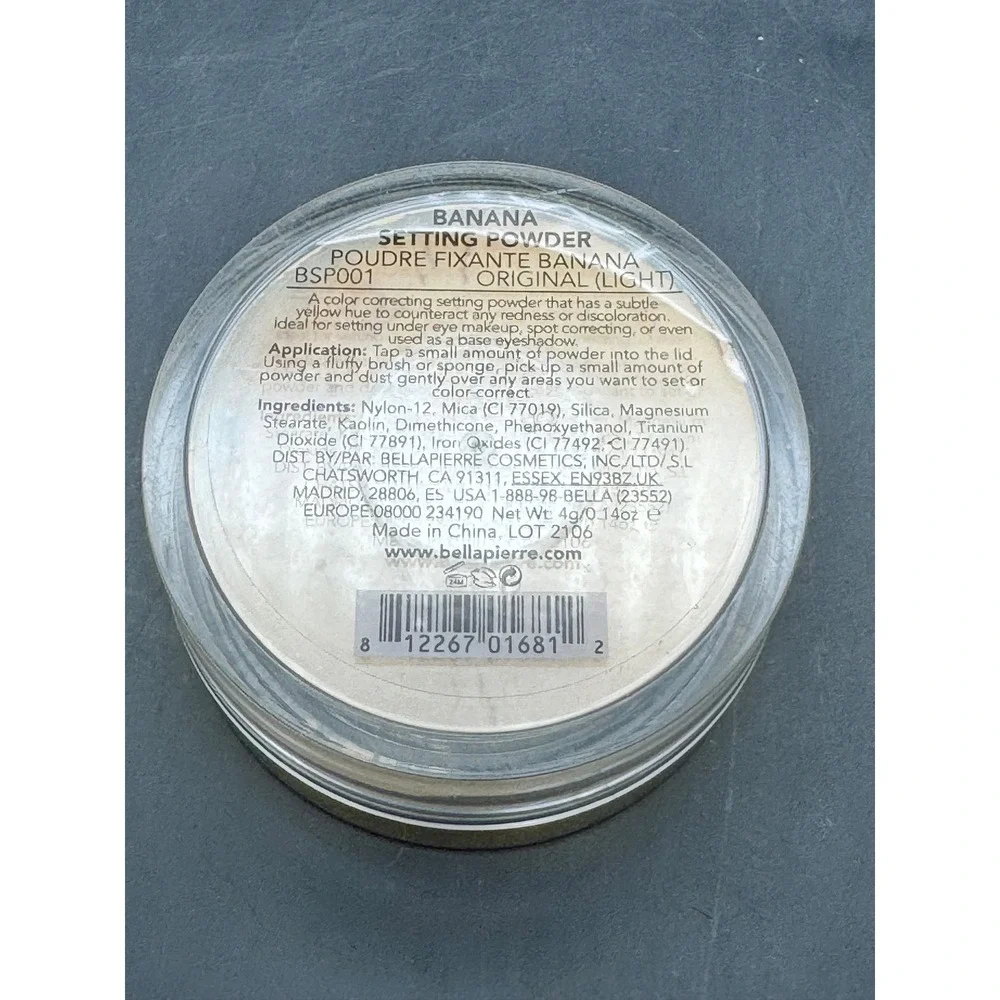 Bellápierre Banana Setting Powder Original Light 4g Color Correcting New